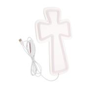 HOODANCOS Letrero de Neón Cruz Acrílica de Color Claro para Decoración Religiosa, Iluminación y Fácil Instalación Adecuado para Dormitorio y Eventos Espirituales