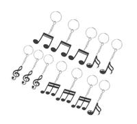 HOODANCOS Llaveros Música 12 Pcs Notas Musicales de Pvc, Estilo Retro, para Decoraciones de Cumpleaños, Recuerdos de Fiesta Temáticos para Dj y Músicos, Accesorios para Eventos y Fiestas