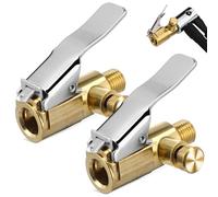 HOODANCOS Mandril de Aire para Neumáticos con Boquilla de Cobre, 2 Piezas con Botón de Liberación, Fácil de Usar y Compatible para Coche y Bicicleta