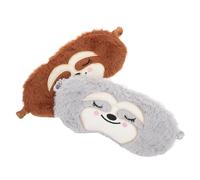 HOODANCOS Máscara para Dormir Difusa de Felpa Ultrasuave Diseño de Animales Adorables, Doble Capa y Banda Elástica Ajustable, Adecuado para Meditación y Sueño Reparador, Pack de 2 Piezas