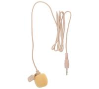 HOODANCOS Micrófono y Conexión Plug and Play Color Beige de Solapa Condensador Portátil con Diseño Clip-on para Podcasts y Uso Personal