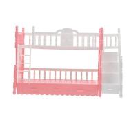 HOODANCOS Mini Litera con Escalera para Casa de Muñecas Mobiliario Dormitorio Miniatura Accesorio Decoración Realista para Casita Muñeca