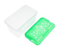HOODANCOS Mini Pecera Portátil de Plástico Transparente Mediana con Asa, Tanque Portátil para Tortugas y Peces, Caja de Viaje Multifuncional para Hámsteres y Reptiles, Transportín Práctico