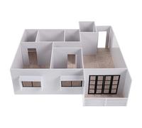 HOODANCOS Miniatura de Apartamento con Secciones Interiores para Montaje Manual Kit de Arquitectura Detallado y Decorativo para Hobby