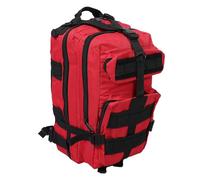 HOODANCOS Mochila de Senderismo Roja de Gran Capacidad para Actividades al Aire Libre Resistente Tela Oxford Múltiples Compartimentos Organizadores y Hombreras Acolchadas Ergonómicas para