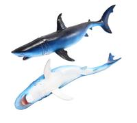 HOODANCOS Modelo de Tiburón con Sonido Juguete Educativo de Figura Marina Azul para Decoración de Escritorio y Aprendizaje sobre Animales Marinos