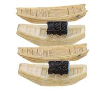 HOODANCOS Modelos de Barco Artesanal Micro Paisaje 4 Piezas, Decoración Artesanal Vívida, Mini Adornos para Hogar y Oficina, Diseño Decorativo Colores Surtidos, Accesorio Color Aleatorio
