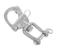 HOODANCOS Mosquetón Giratorio Resorte de Acero Inoxidable 316, Gancho de Ojo Fijo de 128 Mm, Broche de Liberación Rápida de Alta Resistencia para Uso Industrial, Marino y Doméstico