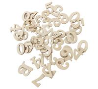 HOODANCOS Números de Madera DIY 100 Piezas 30 MM sin Pintar para Relojes de Pared Números Digitales Árabes sin Acabado para Manualidades y Decoración Creativa