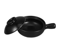 HOODANCOS Olla de Barro Donabe China de 600ml con Tapa, Olla de Cocina Multifuncional de Arcilla para Cocinar al Vapor Fuego Lento, Adecuado para Viajes y Fiestas