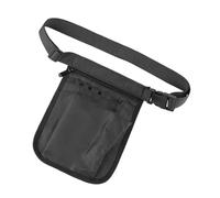 HOODANCOS Organizador de Riñonera de Enfermería Negra Gran Capacidad, Bolsa Utilitaria Multifuncional para Enfermeras, Porta Herramientas Ajustable para Trabajo en Hospital