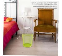 HOODANCOS Papelera Metálica de Malla sin Tapa para Baño y Oficina Cesta Pequeña de Esquina Diseño y Apilable Color Capacidad Media para Dormitorio y Escritorio