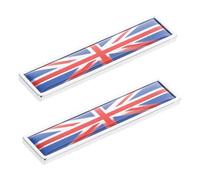 HOODANCOS Pegatina Metálica para Coche Bandera Reino Unido Adhesivo Decorativo de Aleación de Zinc 2 Piezas para Carrocería y Puerta Resistente y Tridimensional para Decoración
