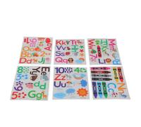 HOODANCOS Pegatinas de Vinilo Adhesivas Reutilizables con Letras, Números y Animales para Decoración Infantil en Habitaciones de Bebés y Zonas de Juego