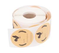 HOODANCOS Pegatinas Redondas de Papel Kraft para Cartones de Huevos, Etiquetas Autoadhesivas para Escribir en Envases de Cocina, Paquete para Etiquetar Huevos Frescos de Granja, Uso