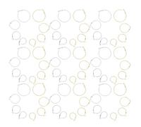 HOODANCOS Pendientes de Aro Abiertos Cierre de Camarón 64 Piezas Combinación de Colores Dorado y Blanco K Accesorios para Hacer Pendientes DIY Aro Redondo Grande Semiabierto para Mujer