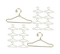 HOODANCOS Perchas Miniatura Metálicas Doradas 40 Mm para Ropa de Muñecas, Set de 24 Unidades para Organización y Decoración de Armarios en Casa de Muñecas, Accesorios para Manualidades