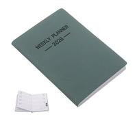 HOODANCOS Planificador de Bolsillo A7 2026 en Verde Oscuro, Mini Agenda Anual Páginas para Notas, Adecuado para Uso Cotidiano y Planificación