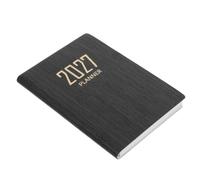 HOODANCOS Planificador Diario Mini 2027 en Negro Papel y Pu, Portátil y Versátil para Trabajo y Escuela, Diseño Moderno para Profesionales y Docentes