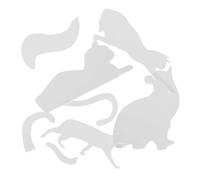 HOODANCOS Plantillas para Acolchado con Regla Acrílica Gato Herramienta Costura DIY para Manualidades y Patronaje Accesorio Práctico para Costureras y Amantes del Patchwork