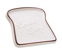 HOODANCOS Plato de Cerámica Resistente al Lavavajillas y Antiadherente Forma de Tostada Adecuado para Pan, Ensaladas y Postres en Bodas y Celebraciones