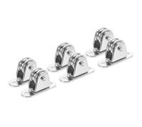 HOODANCOS Poleas de Acero para Cable 6 Unidades Sistema de Poleas Móvil Resistente para Manejo de Carga Rodillos Silenciosos Montaje en Pared y Techo Uso Industrial y Bricolaje Doméstico