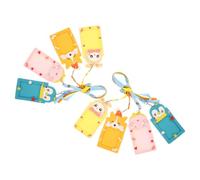 HOODANCOS Porta Tarjetas de Identificación Fácil de Llevar Diseño de Dibujos Animados, 8 Piezas de Pvc, Correa para Cuello Color Aleatorio Adecuado para Doctores y Oficina