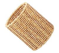 HOODANCOS Portalápices De Imitación Rattan Soporte De Escritorio Redondo Para Lápices y Bolígrafos Organizador De Papelería Decorativo