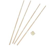 HOODANCOS Postes Redondos de Madera Maciza para Carpa Tipi Infantil, Soporte Triangular de Refuerzo, Herrajes para Estructura de Casa de Juegos, Accesorios para Montaje Seguro y Estable,