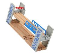 HOODANCOS Puente de Vías del Ferrocarril de Madera Compatible Juguetes Ferroviarios, Estimulador de Pensamiento Lógico para Niños en Juegos de Ferrocarril
