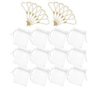 HOODANCOS Pulsera de Bautizo Mini Rosario Religioso con Cruz y Perlas 7X9 CM Color Oro Sintético y 12 Piezas Joyería Católica para Comunión Bodas y Fiestas