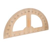 HOODANCOS Regla de Madera para Enseñanza 1 Pieza Gran Transportador Triangular Semi-Circular Herramienta Didáctica para Profesores Instrumento de Medición Geométrica Manual para Aula