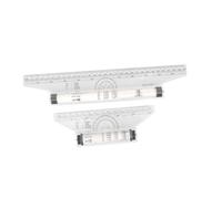 HOODANCOS Regla Paralela de Plástico Transparente 30 CM y 15 CM Regla de para Dibujo Técnico y Medición Precisa Herramienta Portátil para Estudiantes E Ingenieros