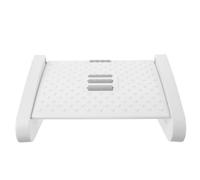 HOODANCOS Reposapiés Ajustable con Masaje, Taburete Plástico Blanco, Diseño Triangular Antideslizante para Oficina y Hogar, Soporte Ergonómico para Adultos y Adolescentes