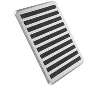 HOODANCOS Reposapiés de Alfombra para Pedales de Coche y Camión, Placa de Acero Inoxidable Textura Antideslizante, Ligera y Portátil para Conductores