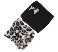 HOODANCOS Ropa para Reptiles 2 Piezas Chaqueta Transpirable para Mascotas Pequeñas Disfraz de Dragón Barbudo Sudadera Capucha Uso Diario y Fiestas Temáticas en Negro y Estampado de Leopardo