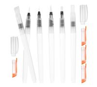 HOODANCOS Rotuladores de Acuarela 6 Piezas 190 MM Punta Flexible Pinceles para Acuarela de Plástico Resistentes para Pintura Creativa Casa y Viaje Materiales de Dibujo Estudiantes