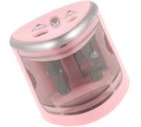 HOODANCOS Sacapuntas Eléctrico Automático y Portátiles con Doble Agujero para Lápices de 6-12mm, Material Plástico, Tapa Protectora para Oficina y Escuela