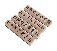 HOODANCOS Sellos de Madera Vintage Pequeños Letras y Números, Juego de 28 Sellos de Goma para Scrapbooking, Manualidades, Diarios y Tarjetas, Material Resistente para Uso Escolar y Creativo