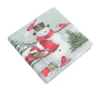HOODANCOS Servilletas de Papel Navideñas Impresas Motivo de Muñeco de Nieve, 100 Piezas, Servilletas Desechables para Fiesta, Decoración de Mesa y Uso en Restaurantes