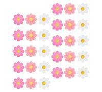 HOODANCOS Servilletas Desechables Estampado Floral de Margaritas 60 Unidades 20 Rosa Fucsia 20 Rosa Claro 20 Detalles Dorados Servilletas de Papel Decorativas para Fiestas Bodas y