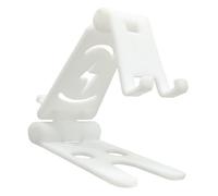 HOODANCOS Soporte Doble de Abs Blanco Plegable y Resistente para Teléfono y Tableta para Escritorio, Adecuado para Uso en Casa o Cama