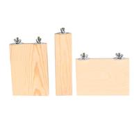 HOODANCOS Soporte para Pájaros y Loros de Madera Natural, Trampolín y Percha de Rama, 3 Piezas Tamaño Mediano, Accesorio para Jaulas de Aves Pequeñas, Adecuado para Estilo Aleatorio