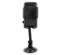HOODANCOS Soporte para Teléfono de Coche Negro de Plástico Ventosa | Tablero del Automóvil, Ángulo de Visión Ajustable, Dispositivo Estabilizador, Ventosa Lavable