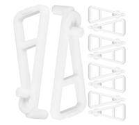 HOODANCOS Soportes de Montaje para Estantes Flotantes 10 Piezas Grandes de Material Plástico Color Claro Soporte Deflector para Armario Cocina Baño Dormitorio Montaje Sencillo