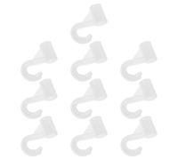 HOODANCOS Soportes de Plástico para Barra de Armario 19 Mm Ganchos para Barra de Armario 10 Piezas Color Claro Soporte Resistente para Dormitorio y Baño Accesorios Organizadores