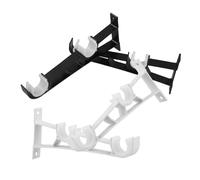 HOODANCOS Soportes Dobles de Aleación de Aluminio Paquete de 4 Piezas Instalación Lateral Rápida y Soporte Estable para Barras de Cortina para Cortinas en Salones y Hogares