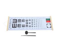 HOODANCOS Tabla Optométrica de Prueba para Adultos, Fácil de Usar, Material Pvc/pp Resistente, Adecuado para Clínicas o Uso en Casa, Incluye Occluder y Puntero Manual