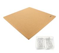 HOODANCOS Tablero de Macramé de Corcho 40x40 Cm con Rejilla, Juego DIY para Proyectos de Anudado, Incluye Alfileres en T para Pulseras y Manualidades, Portátil y Resistente para Artesanía