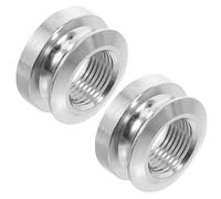 HOODANCOS Tapa para Botón de Correa de Guitarra Acústica 2 Piezas M9 Rosca Plateada Accesorio Resistente para Clavija de Puente Compatible Jack 635 MM Adecuado para Guitarras Acústicas